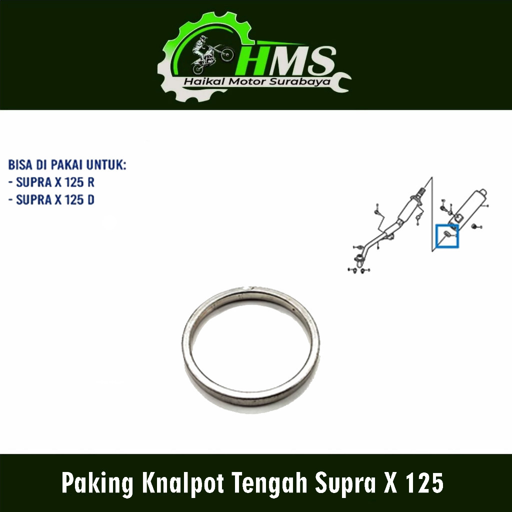 Paking Knalpot Tengah Supra X 125 - Packing Peking Gasket Asbes Silincer Sambungan Kenalpot Center