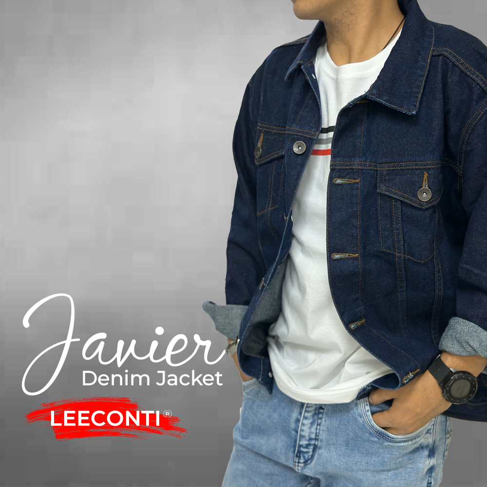 LEE CONTI Jaket Denim Jeans Javier Tebal