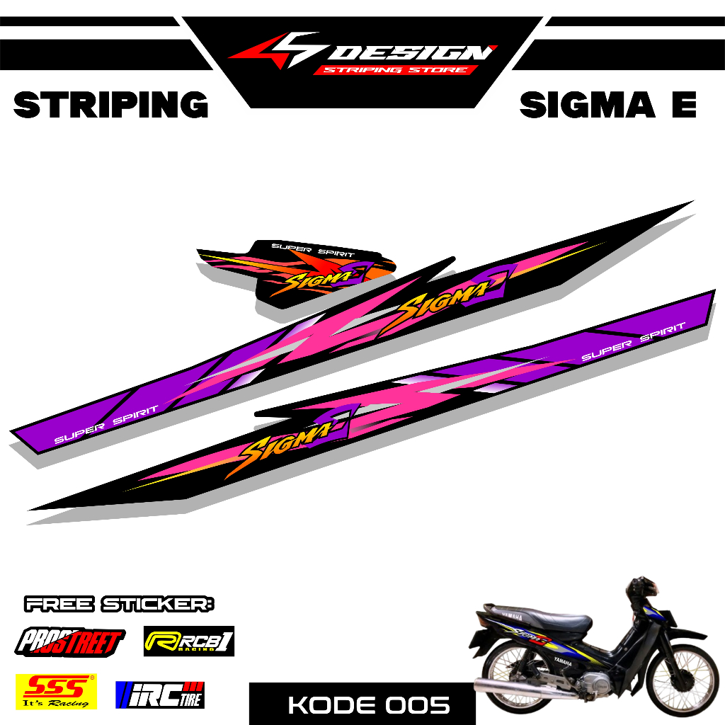 05 STICKER STRIPING YAMAHA SIGMA E - STICKER STRIPING YAMAHA SIGMA E