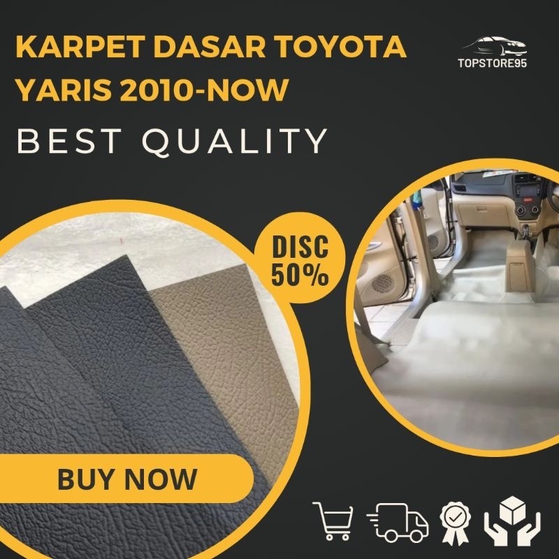 Karpet Dasar Super Peredam Lantai Mobil Toyota Yaris 2010-up sampai tahun sekarang