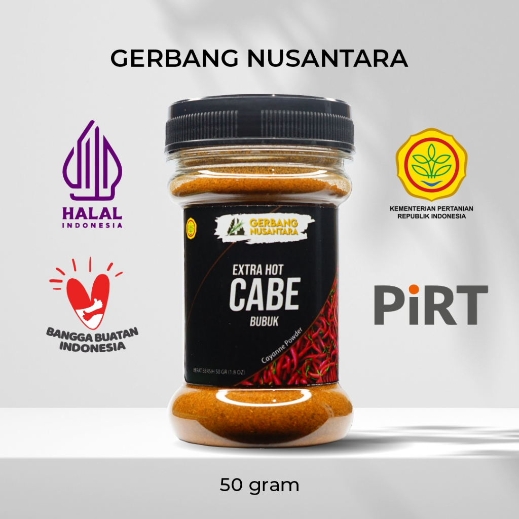 

Gerbang Nusantara - Cabe Extra Pedas Bubuk Bumbu Masak Dapur Rempah 50gr