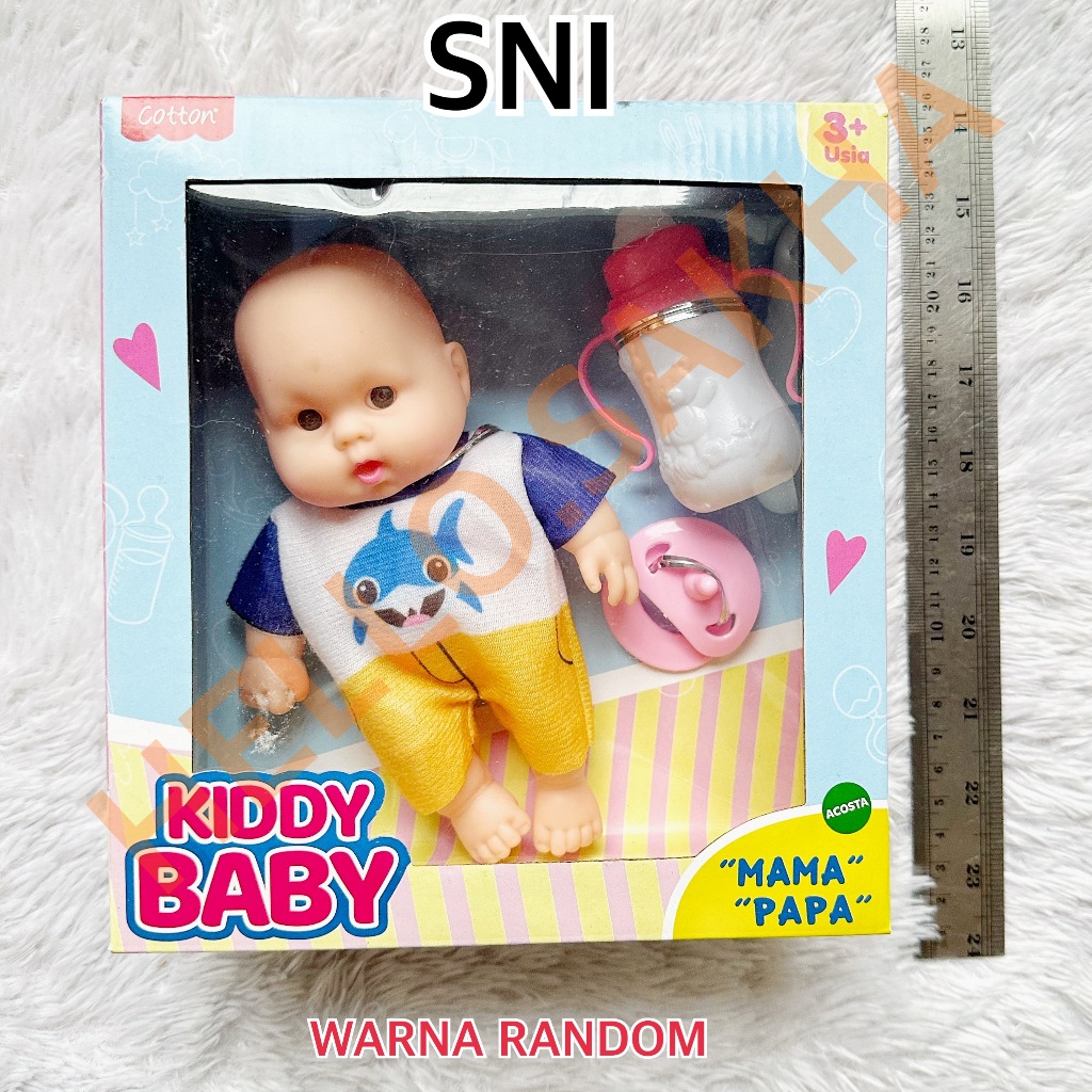 MAINAN NO. 49092 KIDDY BABY MAMA PAPA BONEKA BABY DOLL ADA DOT BOTOL SUSU MILK BOTTLE DAN EMPENG KEM
