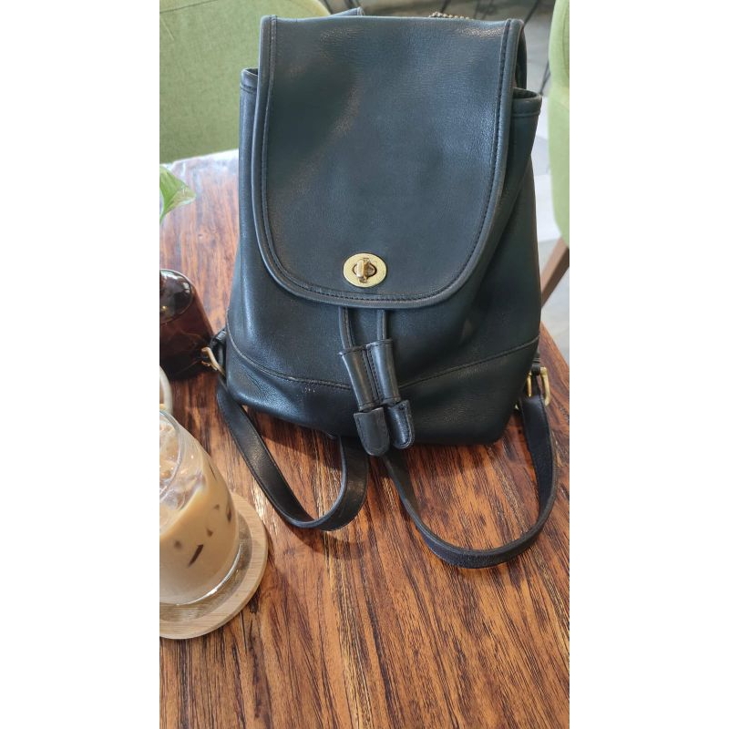 coach tas wanita ransel mini coach hitam kulas preloved
