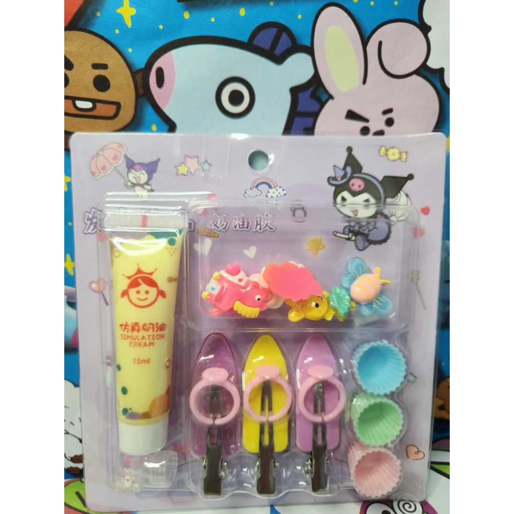 DIY Jepit Rambut Deco Cream Set