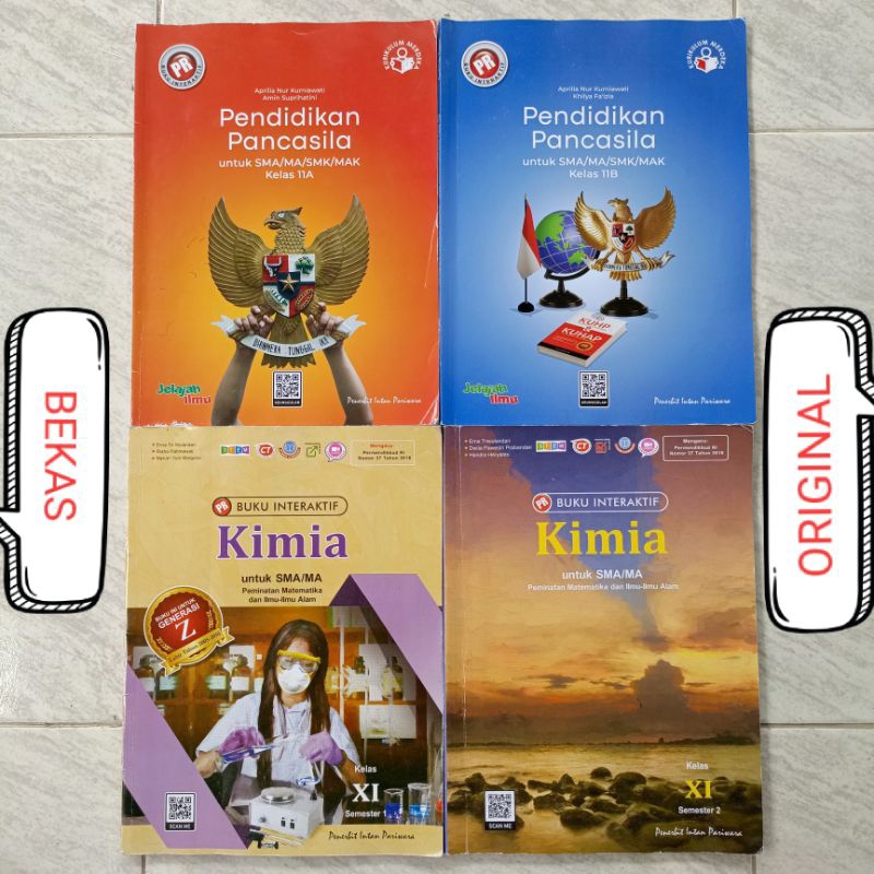 Buku Jelajah Ilmu PKN dan Kimia Kelas 11 XI 2 II SMA MA Penerbit Intan Pariwara Kurikulum 2013 & Mer