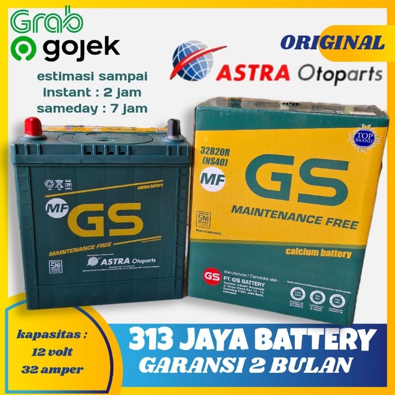 AKI KERING GS NS40 MF AVANZA XENIA TERIOS RUSH ( GS ASTRA NS40 MF 32 AMPER) Aki kering GS