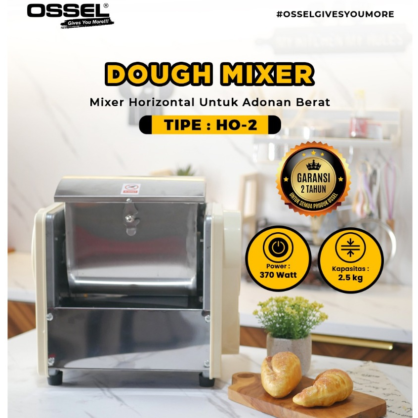 OSSEL Mesin Mixer HO-2 Adonan Mixer Horizontal Mixer Roti Horizontal OSSEL
