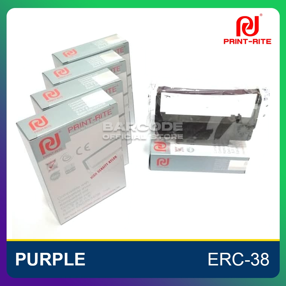 Print Rite ERC38 Tinta Catridge Printer Dot Matrix TMU220 Warna Ungu