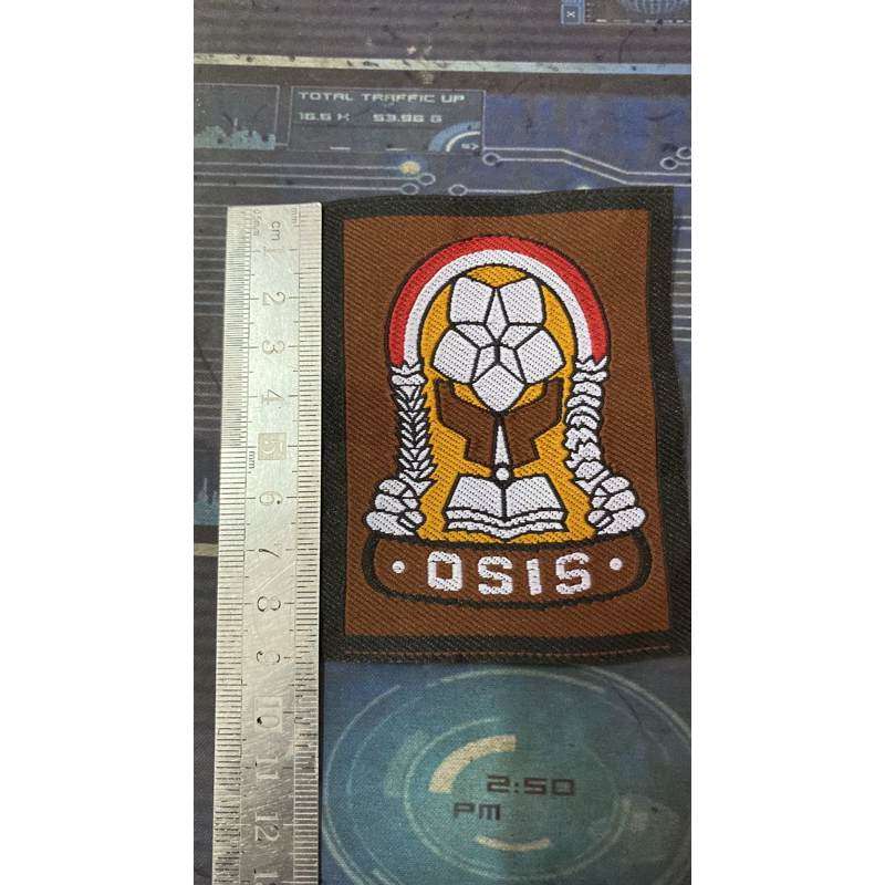 BADGE OSIS SMA - BAHAN WOVEN - MINIMUM ORDER 300pcs