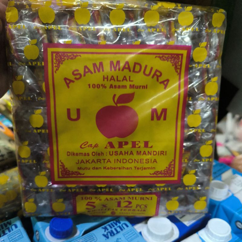 

1 Ball Asam Madura Cap Apel 100 % Asam Murni isi 5 Pak x 12 Pcs