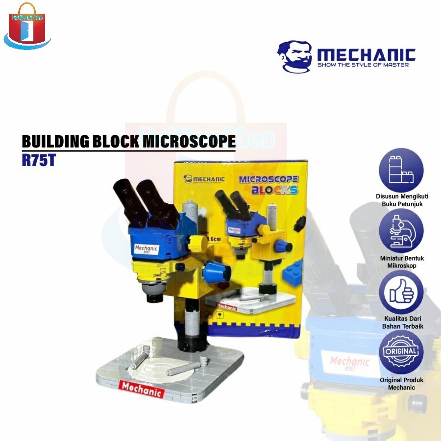 Mechanic R75T Building Block Original - Miniatur Mikroskop - Master Model Builder Mikroskop Lego