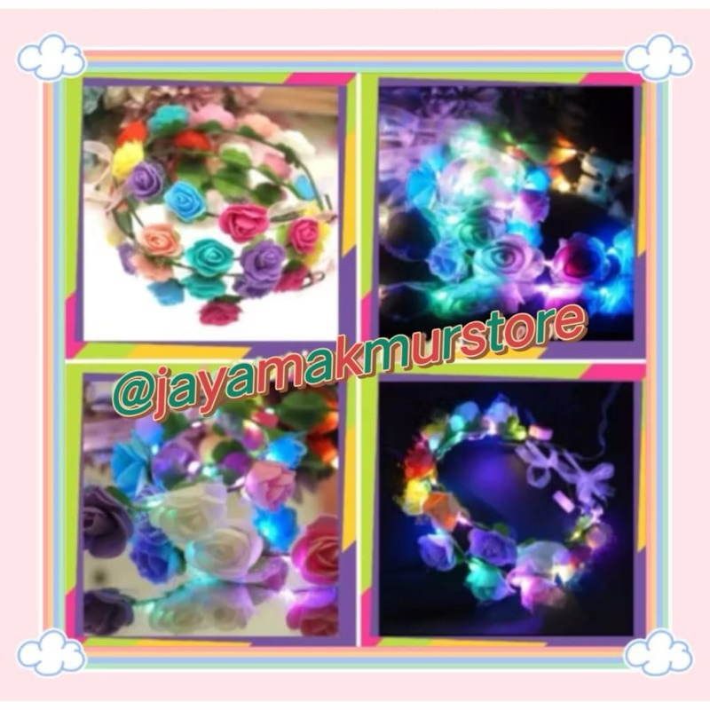 BANDO MAHKOTA BUNGA LED & NON  LED / BANDO BRIDAL SHOWER / BANDO FASHION BUNGA KELILING  / BANDO BUN