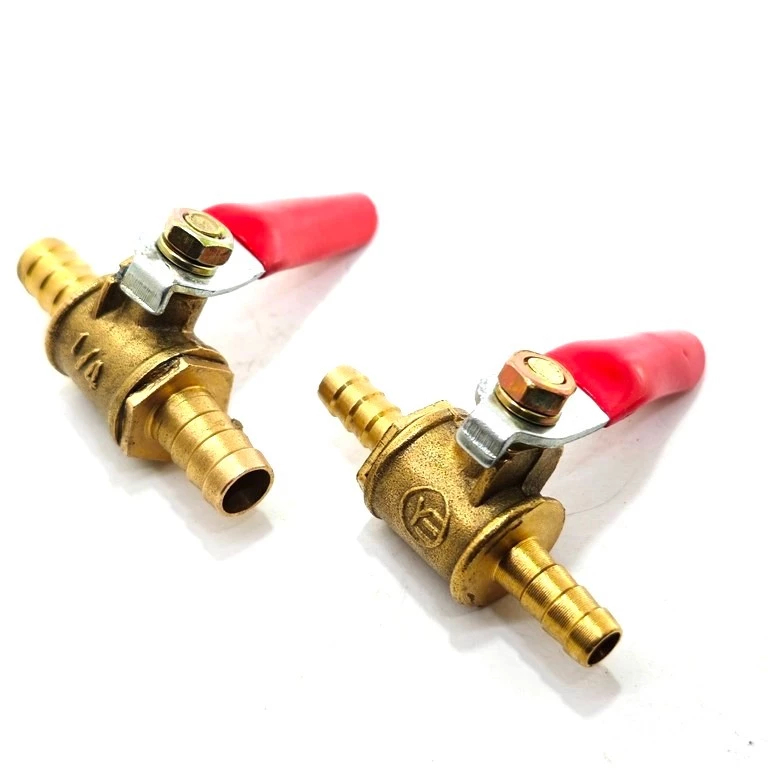 (70L) KRAN UNIVERSAL ¼ KUNINGAN keran lubang besar kecil kompresor selang bensin semua motor seperem