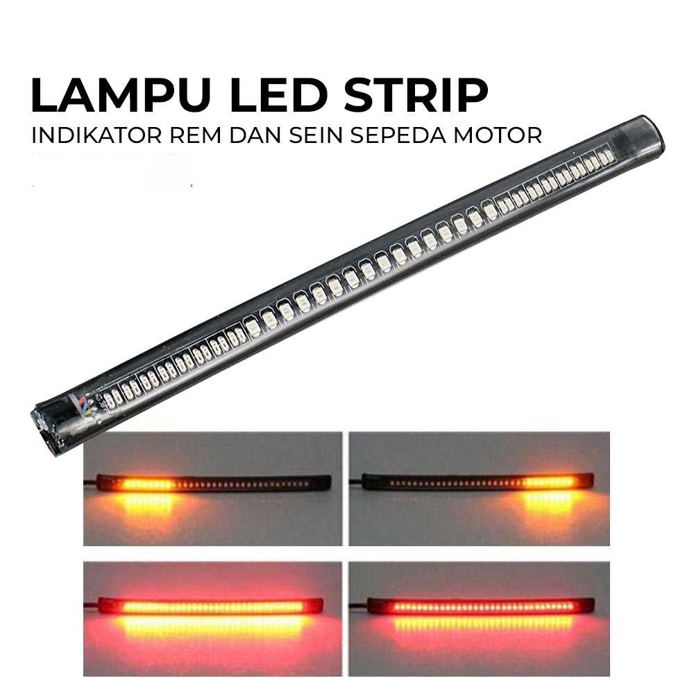 Lampu Sein Shock Led Flexible Shock Motor Melingkar / Lampu Sen Melingkar Flexible Strip 2pcs