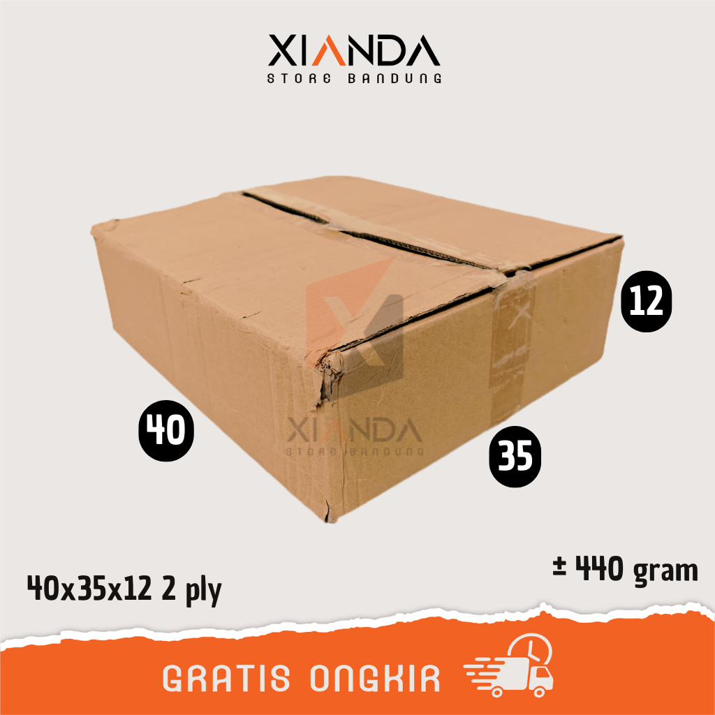 

KARDUS BEKAS 40x35x12 2 LAYER 440 GRAM | PACKING DUS PINDAHAN BOX PACKAGING KEMASAN UKURAN BESAR KECIL LEMBARAN CM CENTIMETER TEBAL TIPIS KILOAN KOTAK POLOS KUAT JUMBO GROSIR SATU DUA PLY DOUBLE LAPIS KARTON KIRIM BARANG MURAH TERJANGKAU