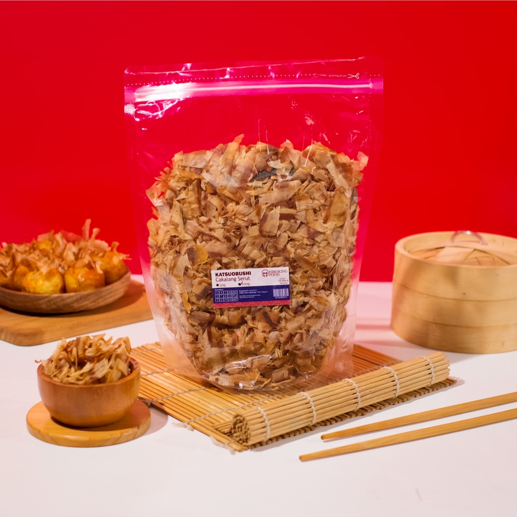 

HIROKING FOOD Katsuobushi Bonito Flakes 200 g Halal │ Taburan Takoyaki Katsuo Bushi Serutan Ikan Cakalang