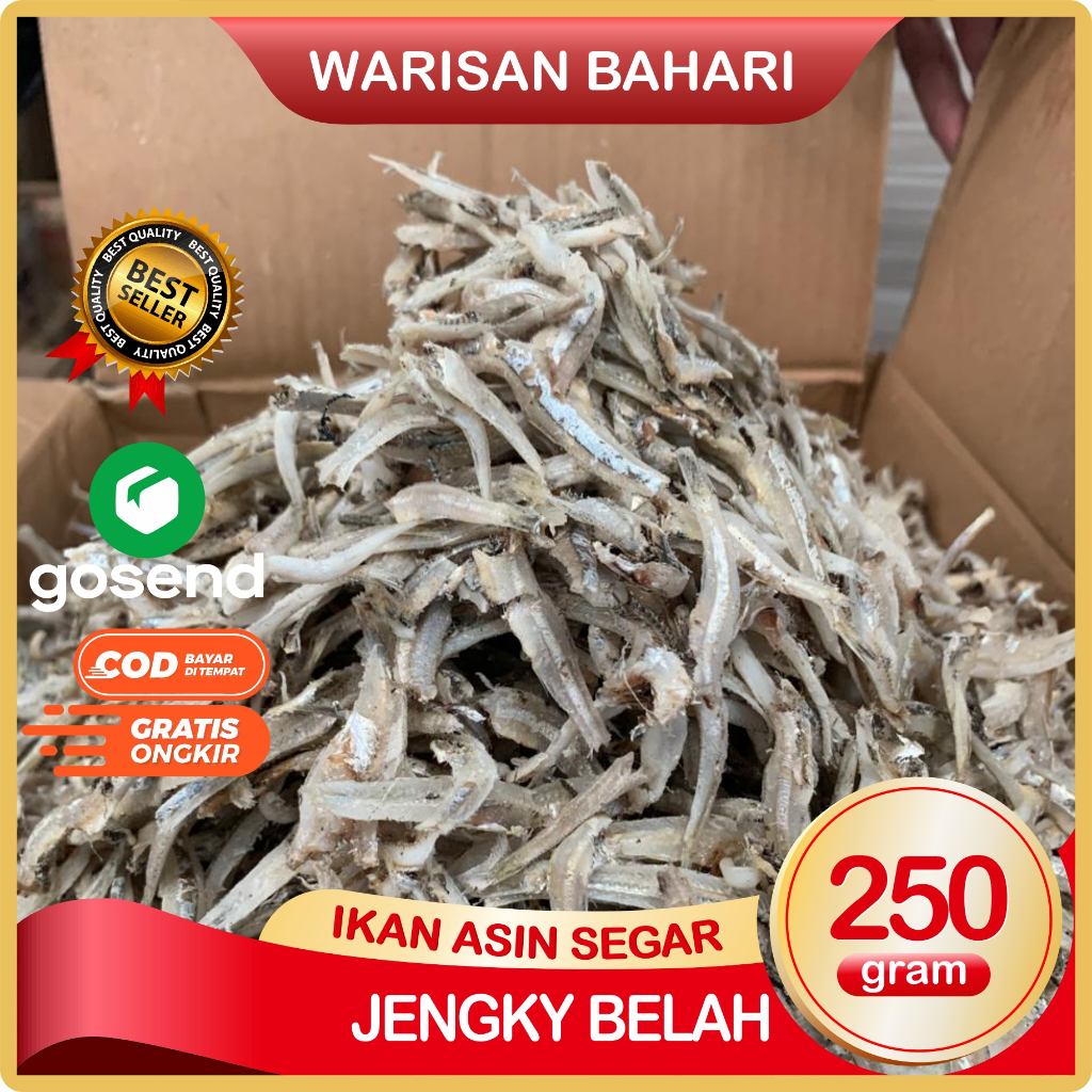 

Jengky Belah Ikan Asin Teri Jengky Super Bersih Segar Dan Fresh 250 Gram