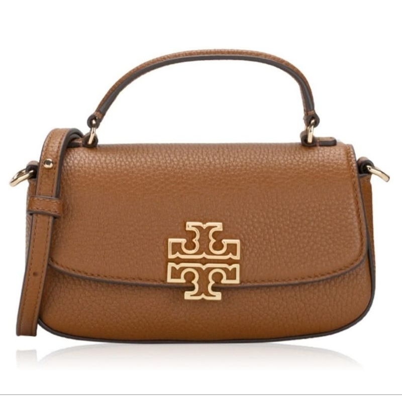 Tory Burch Britten Mini Top Handle Brown