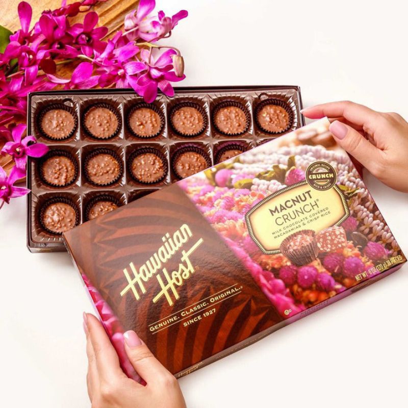 

Hawaiian Host Macnut Crunch 3 oz - cokelat hawaiian host impor usa