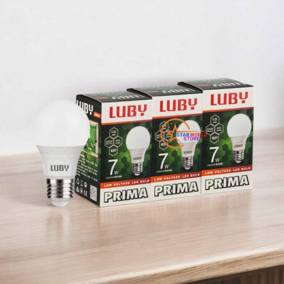 Paket 3 Pcs Lampu Bohlam LED LUBY Prima 7 Watt / Paket Hemat 3 Pcs Lampu LED Bulb A Luby Prima 7W