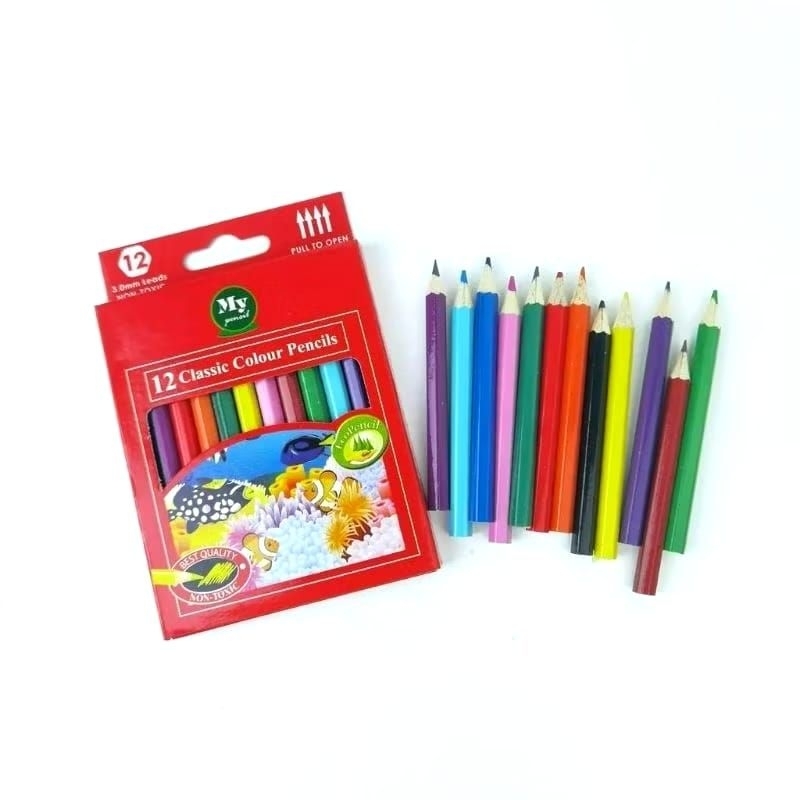 

Pensil 12 Warna My Pencil 12 Colour Pendek Untuk Anak Sekolah - Stationery