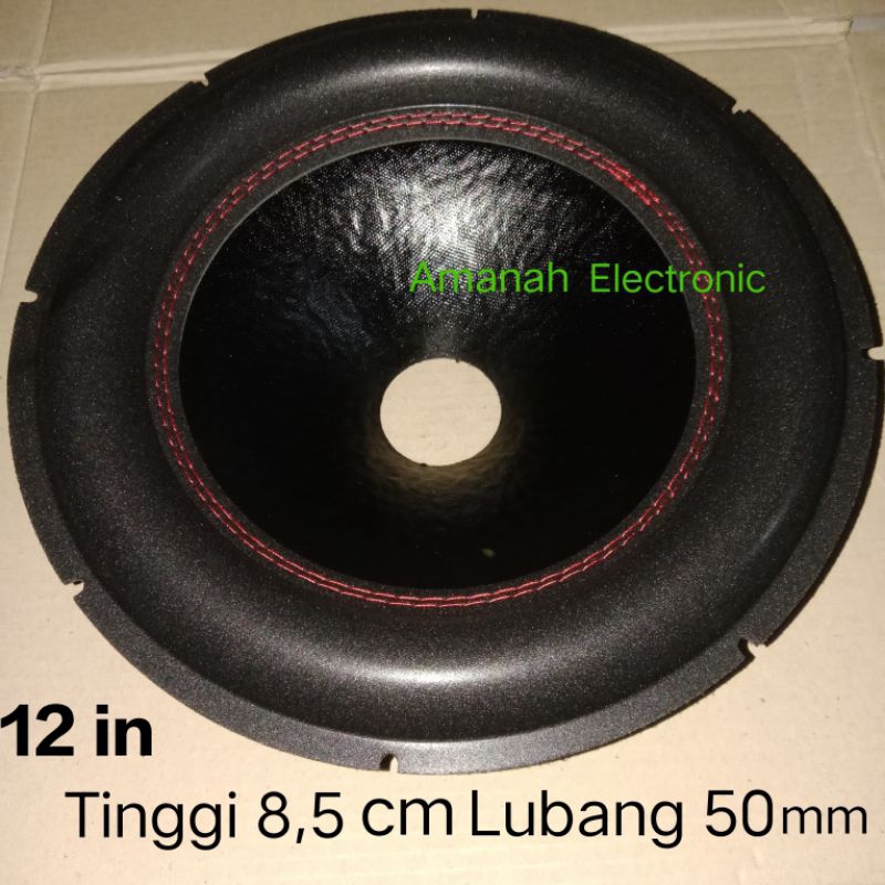 Daun kertas Speaker Subwofer 12 in Lubang 2 in/ 50 mm