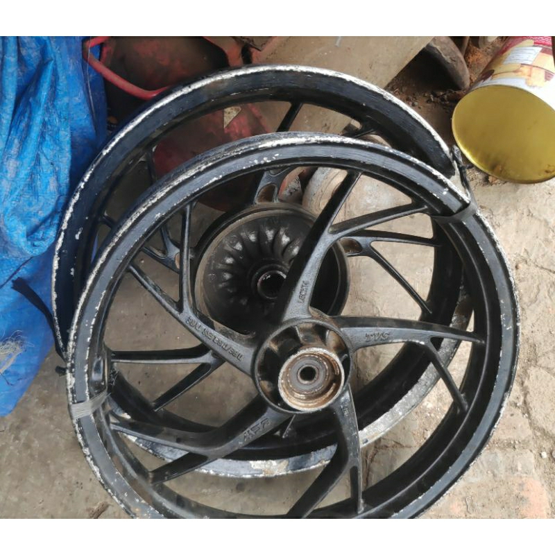 velg sett depan belakang TVS dazz R14