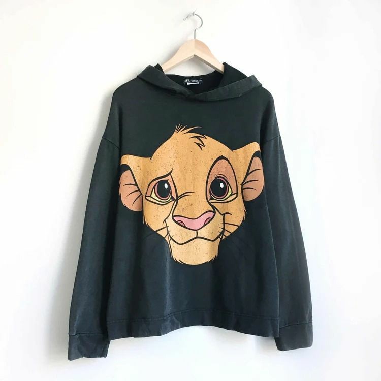 Zara x Disney the Lion King (SIMBA) hooded sweatshirt oversize hoodie overshirt