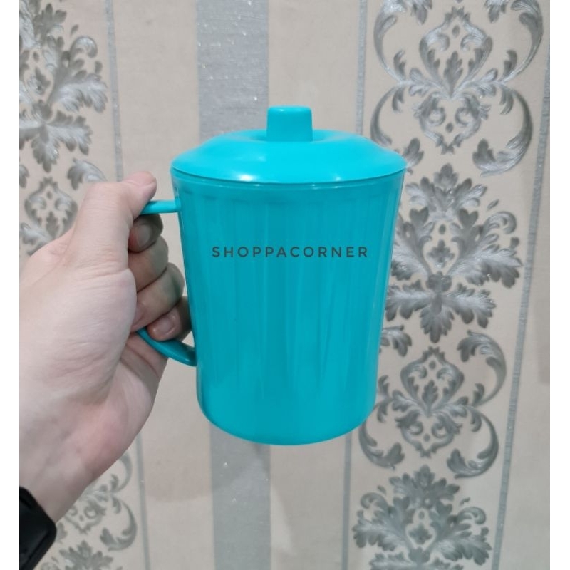 CANGKIR TUTUP 310 PLASTIK / MUG PLASTIK + TUTUP / GELAS MINUM PLASTIK