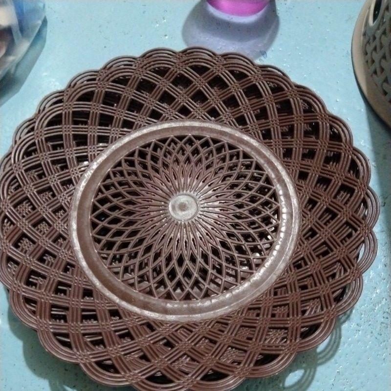 Piring Rotan Plastik 1lusin