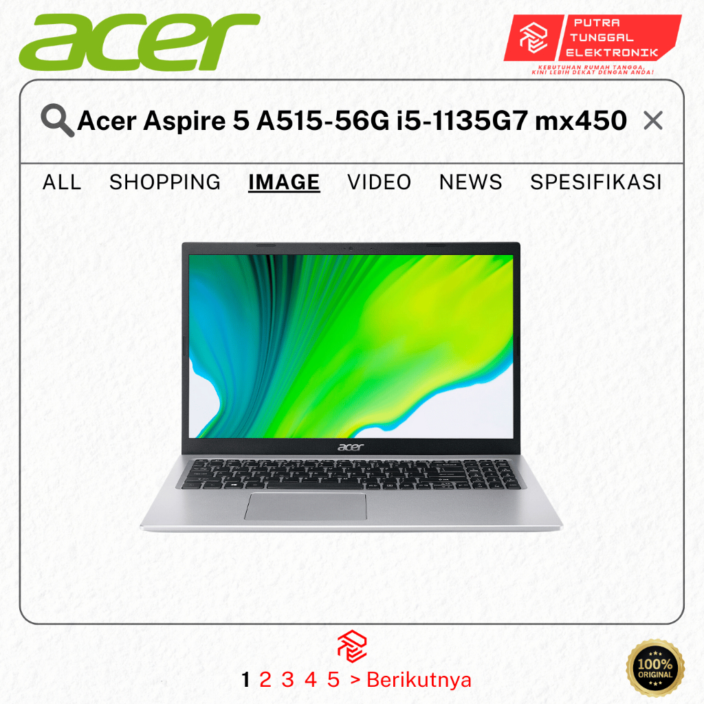 Acer Aspire 5 A515-56G i5-1135G7 mx450 100% ORIGINAL ACER