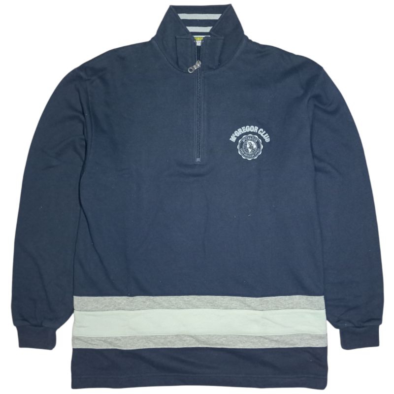 Halfzip Pria Wanita Unisex McGregor Navy LD 110 Second