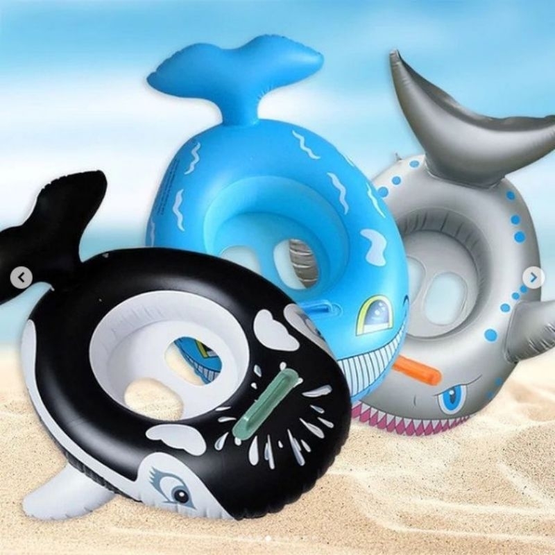 COD☑️BAN PELAMPUNG RENANG ANAK DUDUKAN SWIM BOAT KARAKTER IKAN PAUS