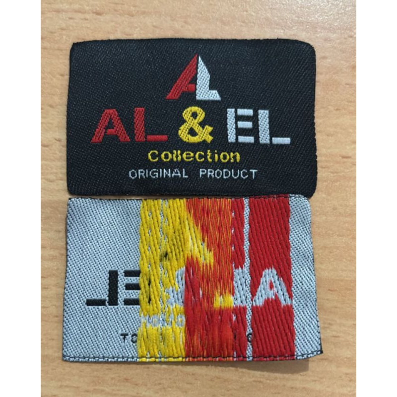 

Label baju celana topi clothing printing fre custom merk baju pita rol order min 100- 10.000 pcs harga lebih murah