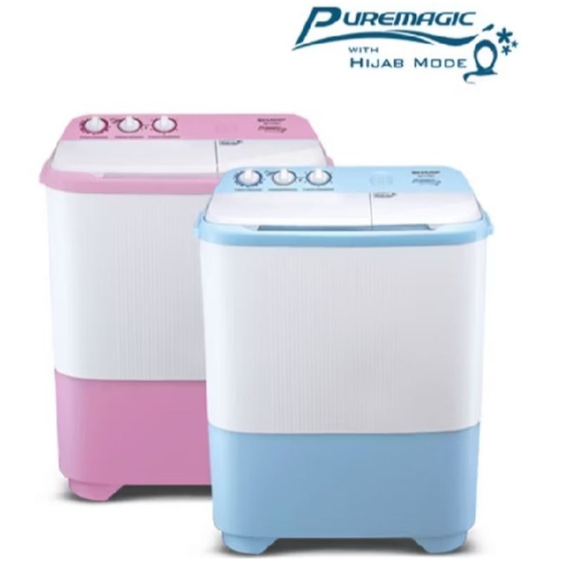 Mesin Cuci Sharp ES-T79SJ-BL Twin Tub 7.5 kg