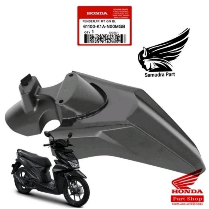 61100K1AN00MJB Slebor Depan Beat Deluxe Beat street spakbor depan beat Street Beat deluxe Hitam doff