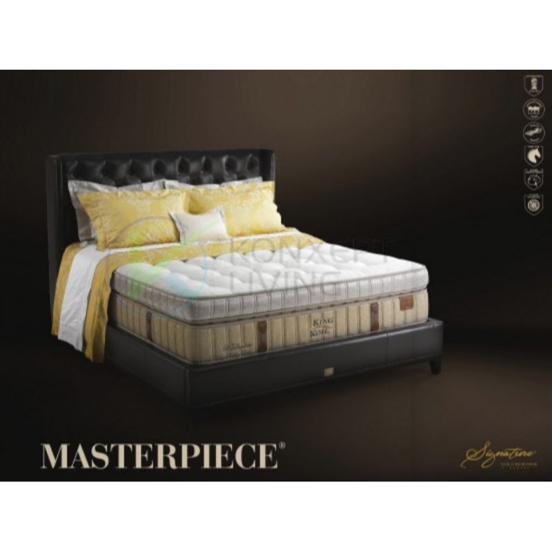 King Koil Kasur Spring Bed Masterpiece Bed Set Chesterfield ( Fullset )