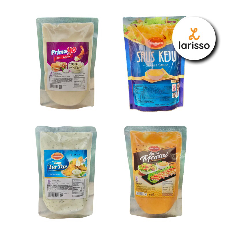

Prima Agung Saus Mentai / Keju / Tar-Tar / Garlic 100gr & 250gr - Saus Instan