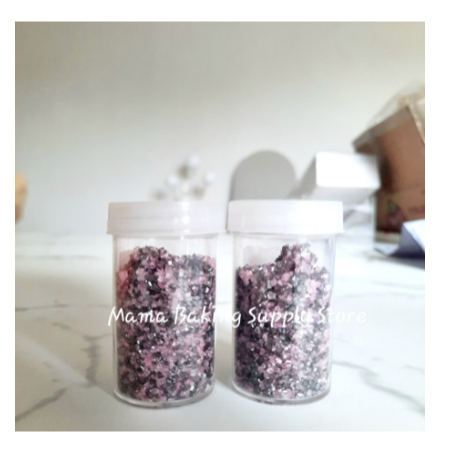 

Sprinkle SUGAR MIX BLACK PINK Gula Hitam Pink Topping Hias Kue -+ 25 g