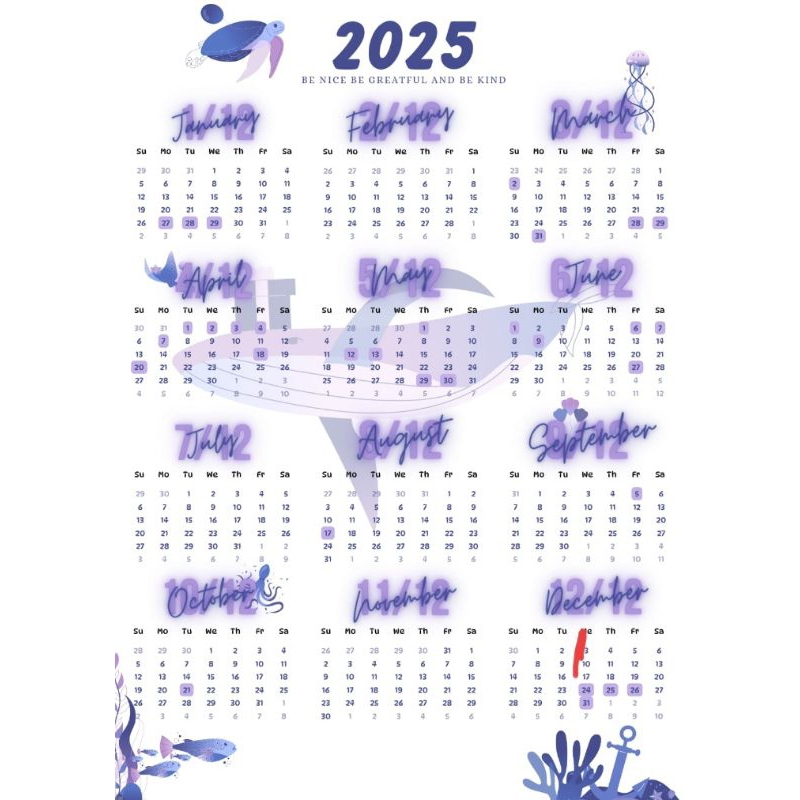 

Digital Print Kalender 2025 Mystic