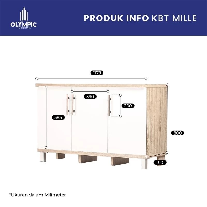 lemari dapur kitchen set bawah minimalis olympic/lemari dapur/kitchen set bawah/drop only/gosend