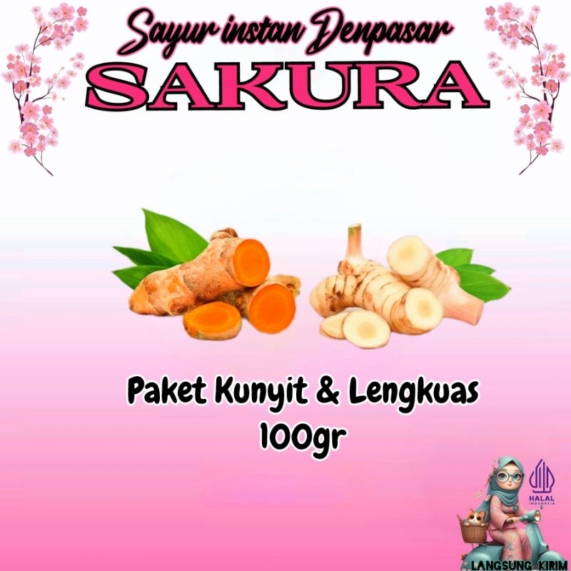 

Paket kunyit & lengkuas ( Laos) 100gr_ Sayur Sakura Denpasar