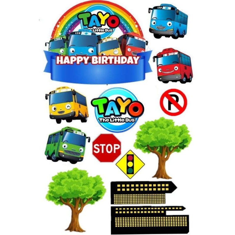 Topper Kue Ulang tahun Tayo - Topper Cake Ultah