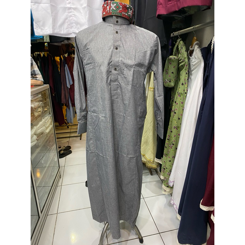 Jubah Ribath pria/ Jubah Gamis Pria/ Jubah Pria Dewasa Lengan Panjang Manset/ Jubah Pria Muslim Polo