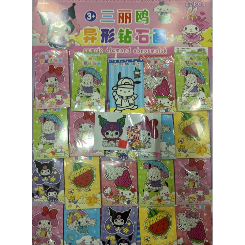 

sticker diamond sanrio isi 20 pcs