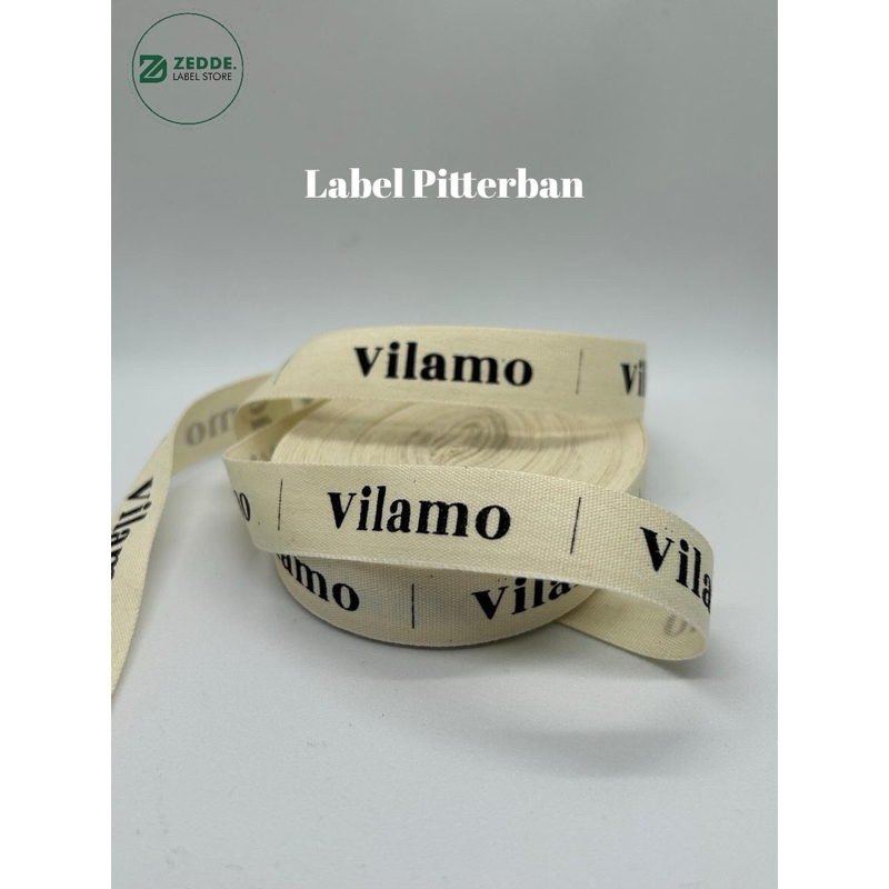 

( 1 Roll Label Pitterban Katun Import ) Free design Label Katun Murah Label Baju 1 Roll x 100meter