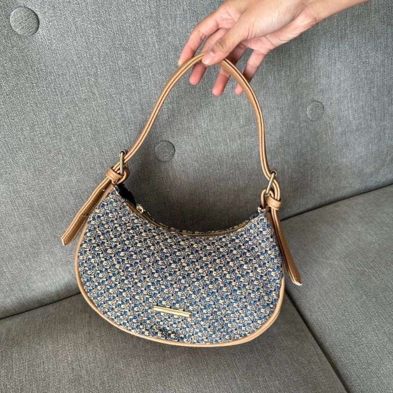 TAS WANITA KNITI MOCCA NAVY