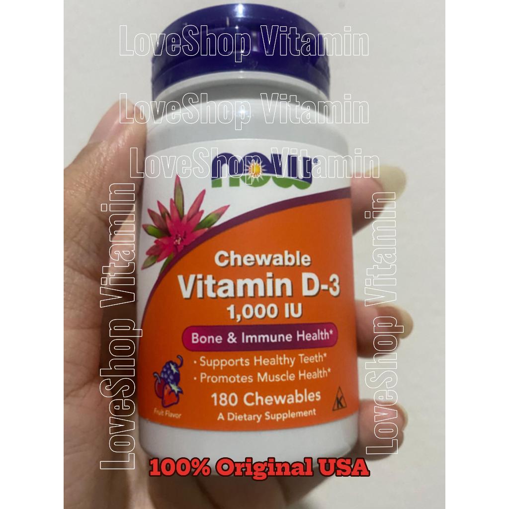 NOW CHEWABLE D3 1000IU 5000IU-PILIH VARIASI-100% ORIGINAL USA VIT D3