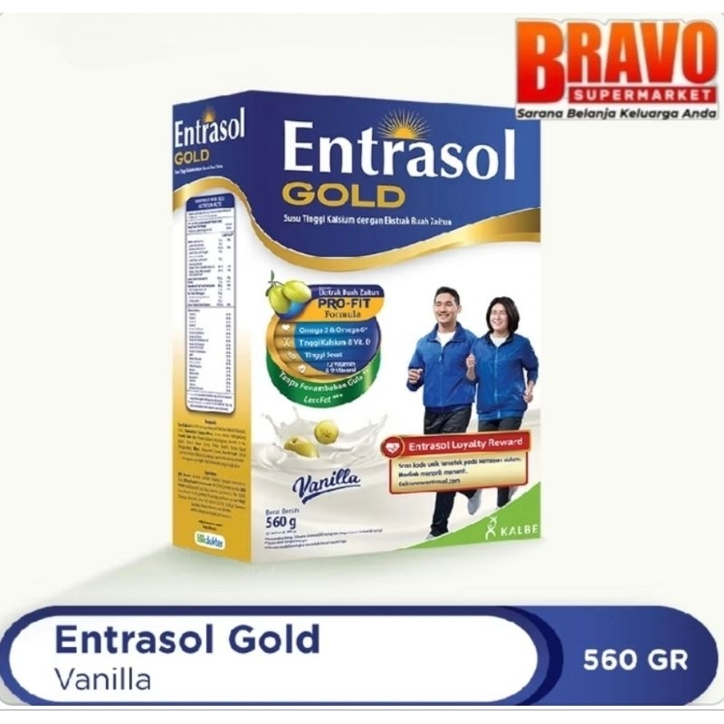 

Entrasol Gold 560gr Vanilla & Chocolate - Susu tinggi Kalsium