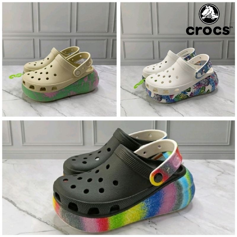 Crocs Crush Clog motif / Crocs Crush Clog motif womans / Crocs Crush Clog / sandal wanita